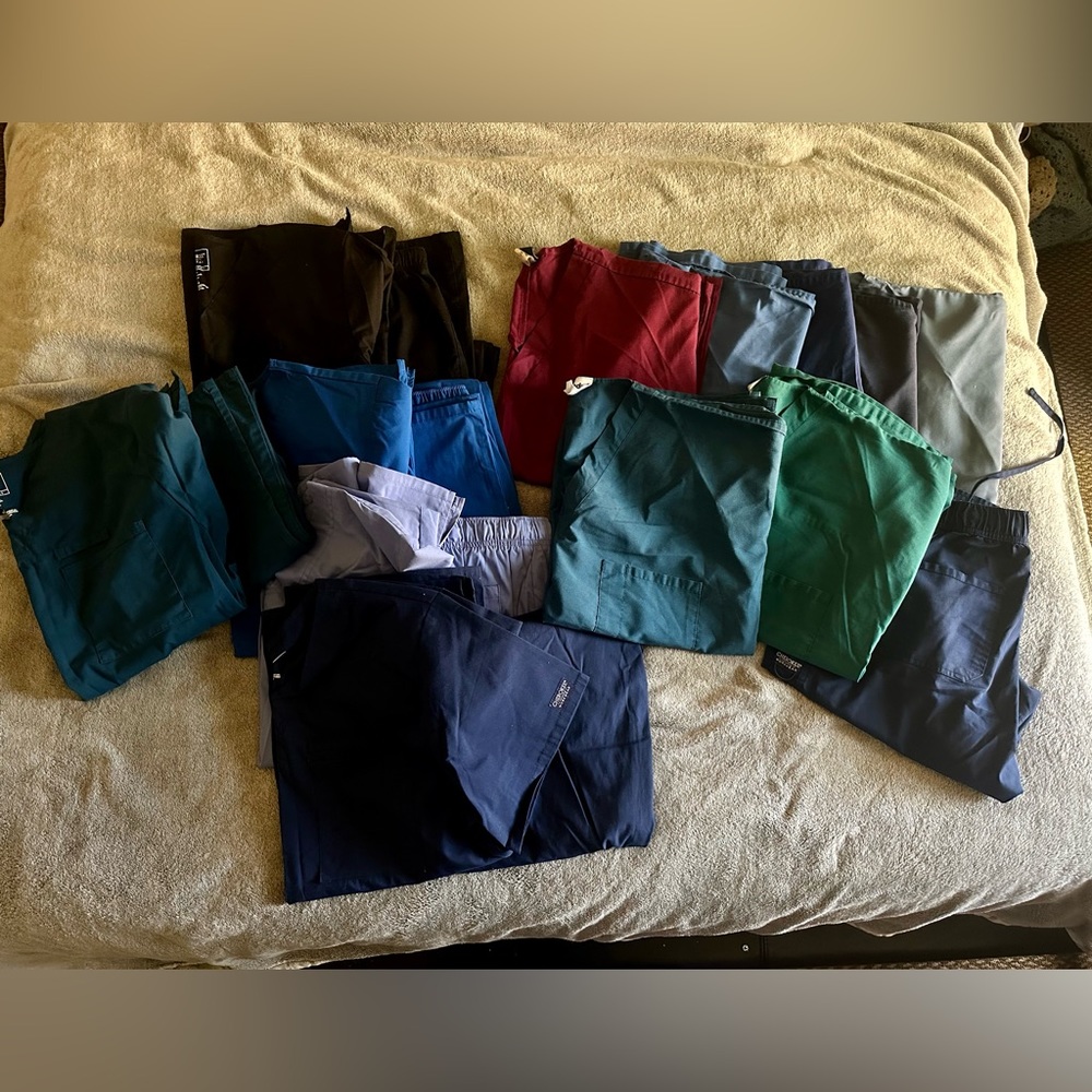 Lot of men’s scrubs